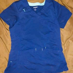 Dark Blue Scrub Top